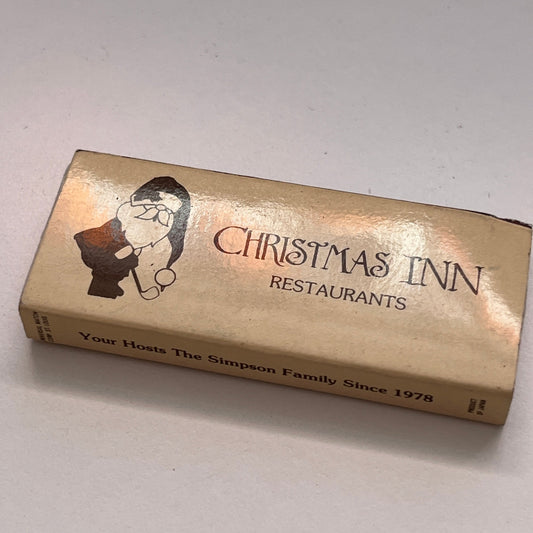The Christmas Inn Restaurants Keene NH Vintage Matchbox TB6-MB3