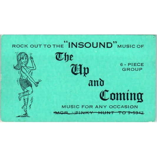 The Up and Coming Insound Music Ric Williams CA Vintage Business Card SE3-B6