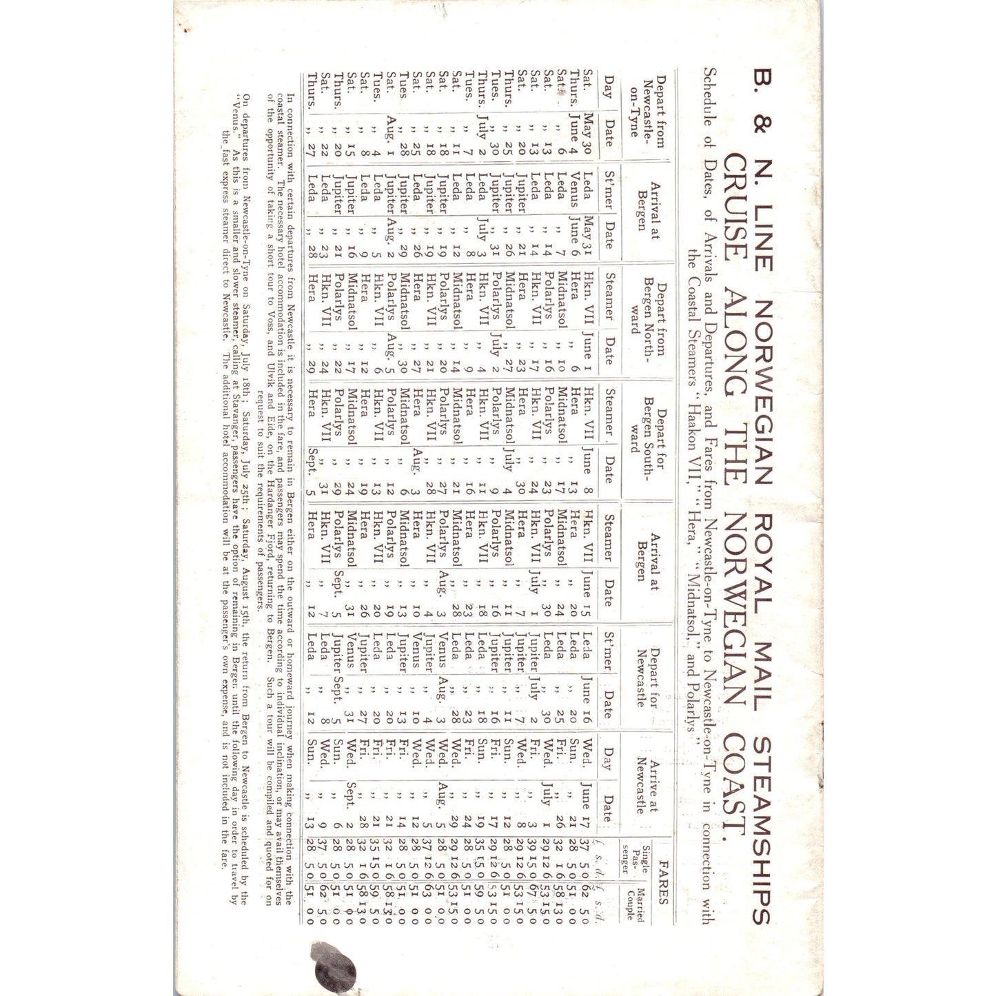 1925 B&N Line Norwegian Royal Mail Steamships Norway Travel Guide Book AF7-E1