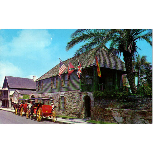 Exterior View Oldest House in St. Augustine FL Vintage Postcard PD1