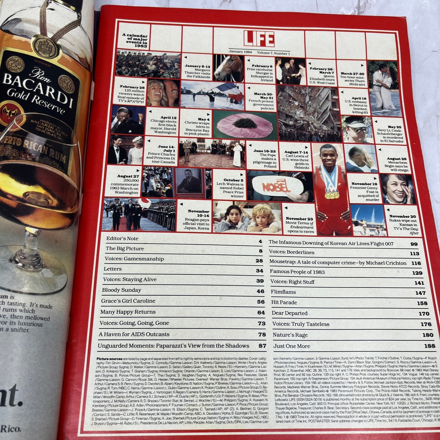 Life Magazine January 1984 Issue "1983 Year in Pictures TK3