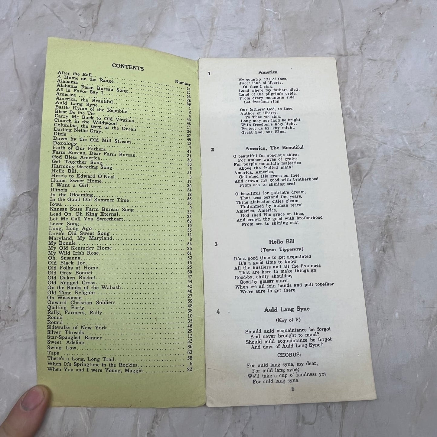 1948 American Farm Bureau Federation Convention Songs Booklet AE3