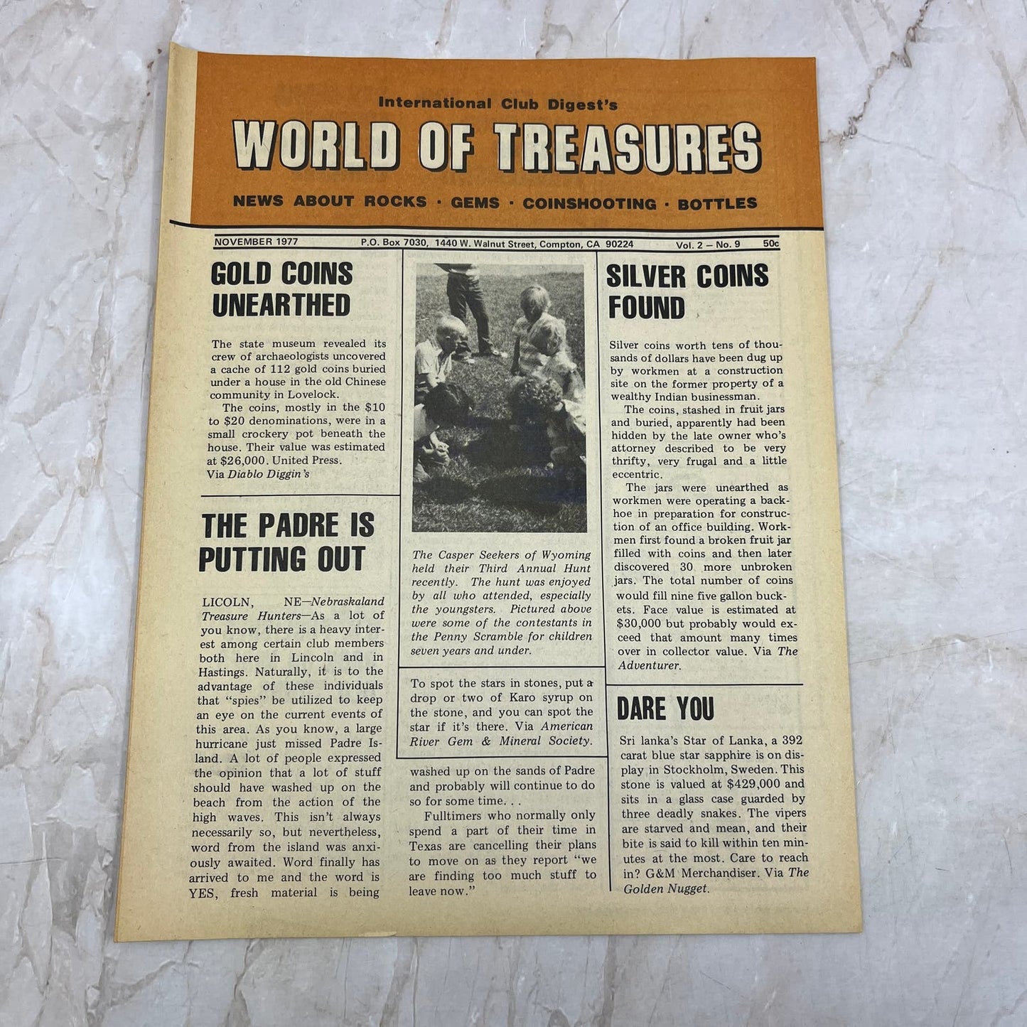 1977 Nov - International Club Digest World of Treasures Magazine Newsletter M16