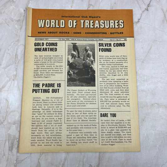 1977 Nov - International Club Digest World of Treasures Magazine Newsletter M16
