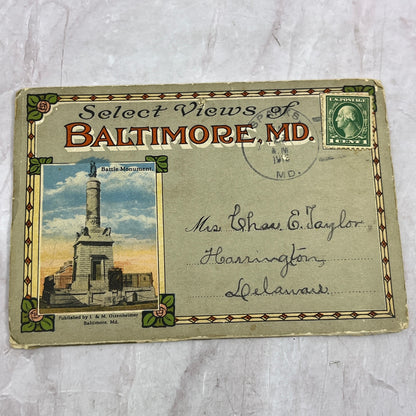 1916 Select Views of Baltimore Maryland Souvenir Booklet TJ5-EL