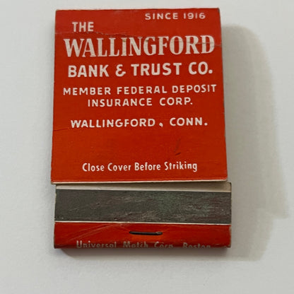 The Wallingford Bank & Trust Co Wallingford CT Vintage Matchbook Cover TB6-MB1-2