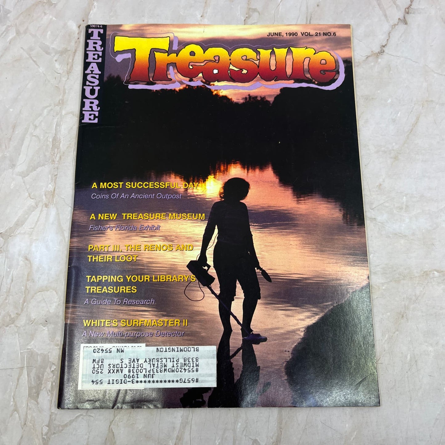 1990 June - Treasure Magazine - Treasure Hunting Prospecting Metal Detector M16