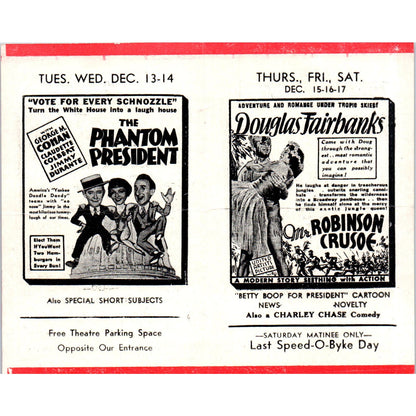 c1932 Johnny J. Jones Alcyon Theatre Highland Park IL Program 13 Women AB9