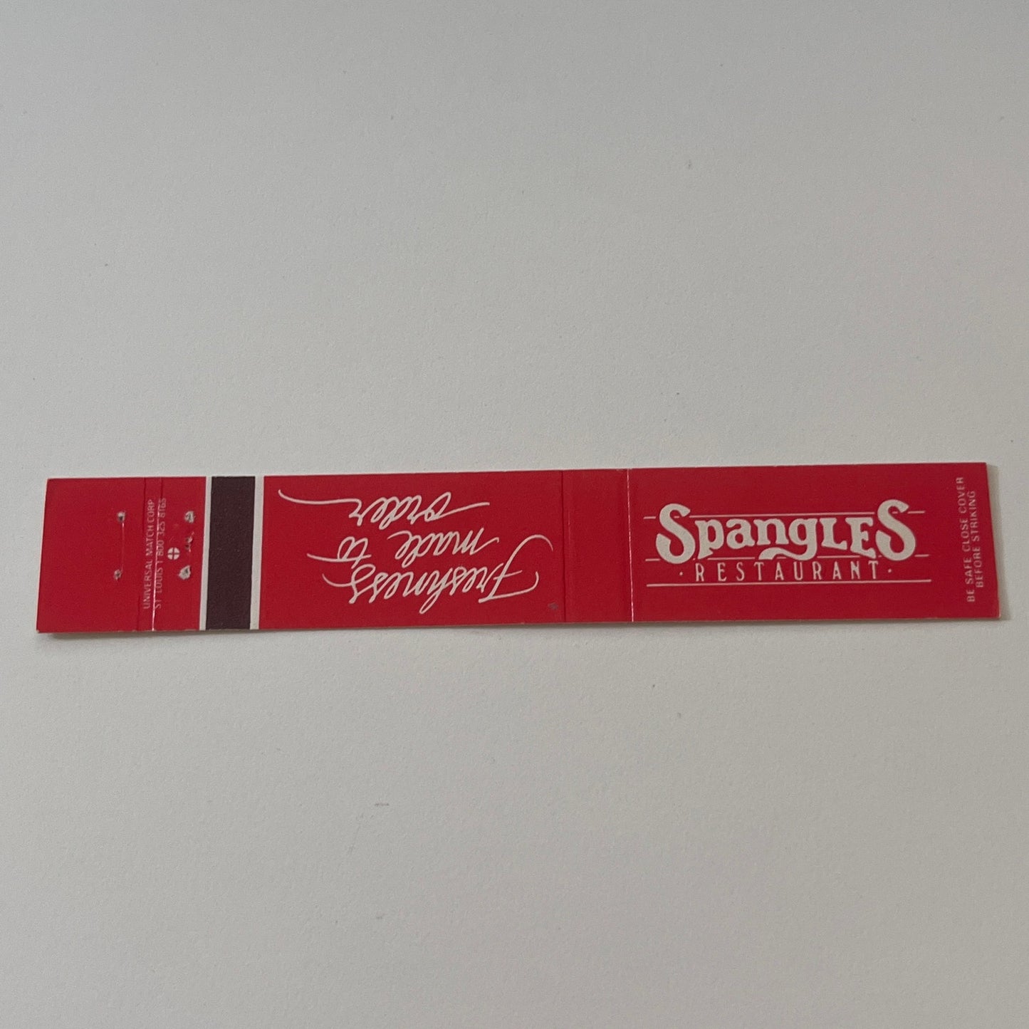 Spangles Restaurant Freshness Made to Order Vintage Matchbook TB6-MB2-9