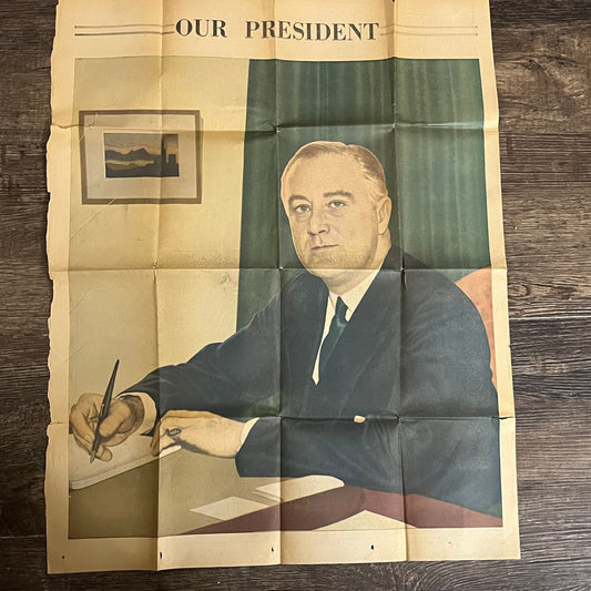 Portrait of Franklin Delano Roosevelt Los Angeles Examiner 1936 V1-9