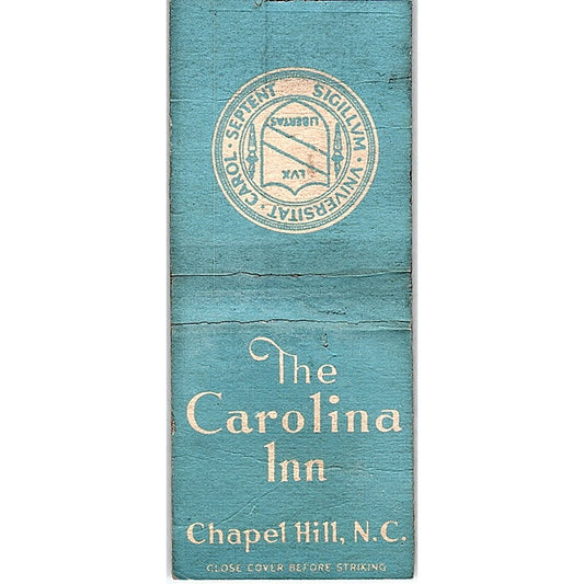 The Carolina Inn Chapel Hill NC Vintage Matchbook Cover SC7-Y10
