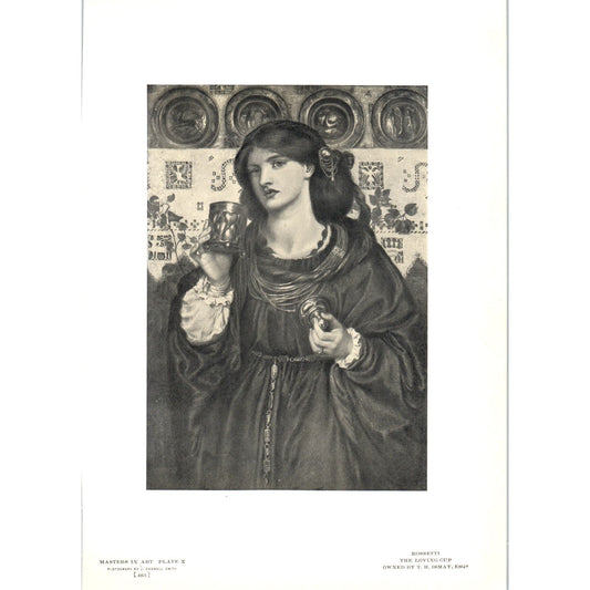 The Loving Cup - Rossetti c1905 Art Print D14