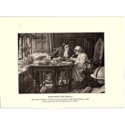 Dean Swift and Della Ester Johnson Margaret Dicksee Vintage Art Print 6x9 V12