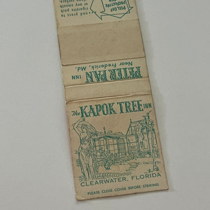 The Kapok Tree Inn Clearwater FL, Peter Pan Inn Frederick MD Matchbook MM5-9