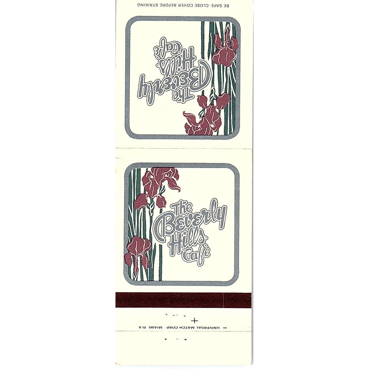 The Beverly Hills Cafe Hollywood FL Vintage Matchbook MM4-10