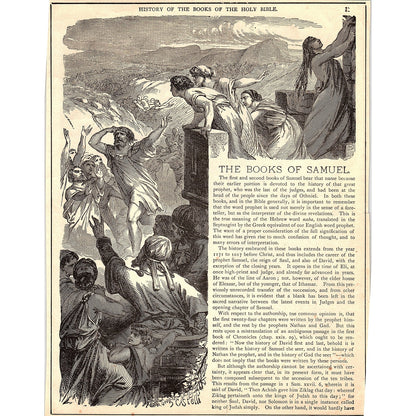 The Books of Samuel 1892 Bible Engraving SAG4-9