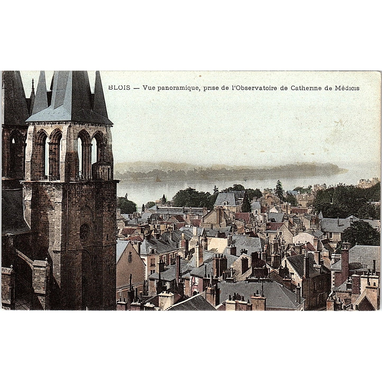 Blois Vue Prise De L'Observatoire De Catherine De Medicis Antique Postcard PE10