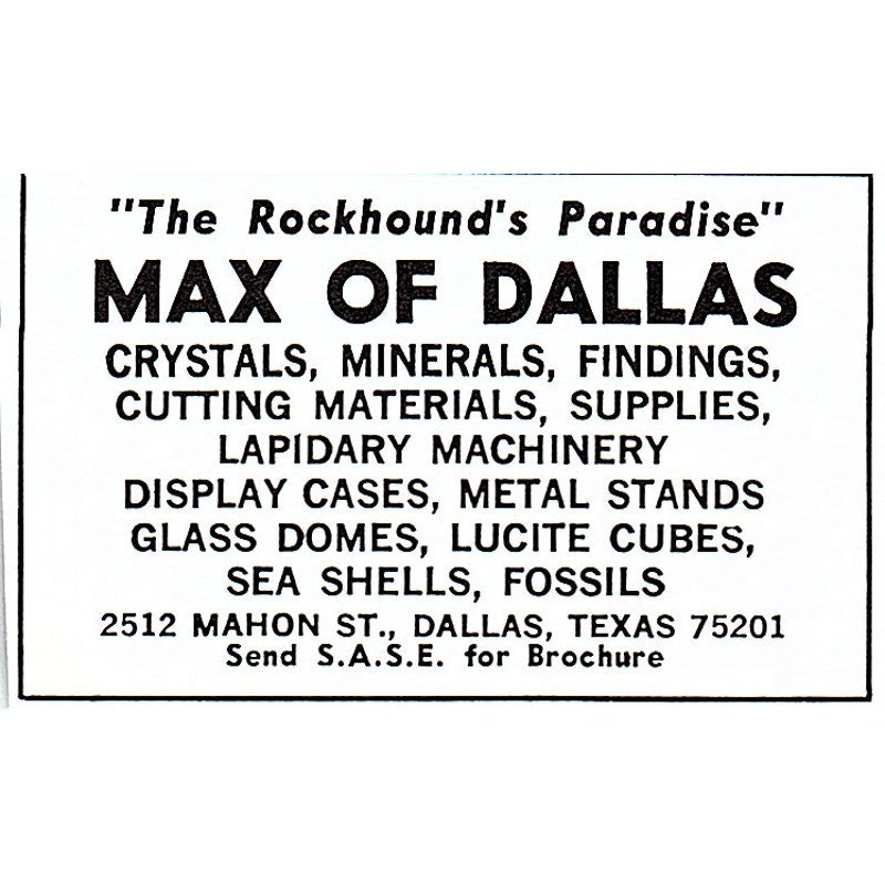 A&B Rock & Hobby Shop Germantown Ohio 1972 Ad AF8-M3