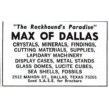 A&B Rock & Hobby Shop Germantown Ohio 1972 Ad AF8-M3