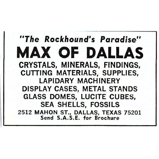 A&B Rock & Hobby Shop Germantown Ohio 1972 Ad AF8-M3