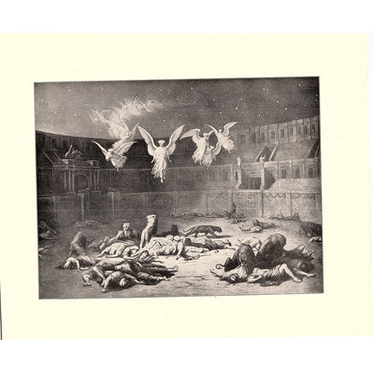 Christian Martyrs Paul Gustave Dore - 1898 Litho Art Print D19