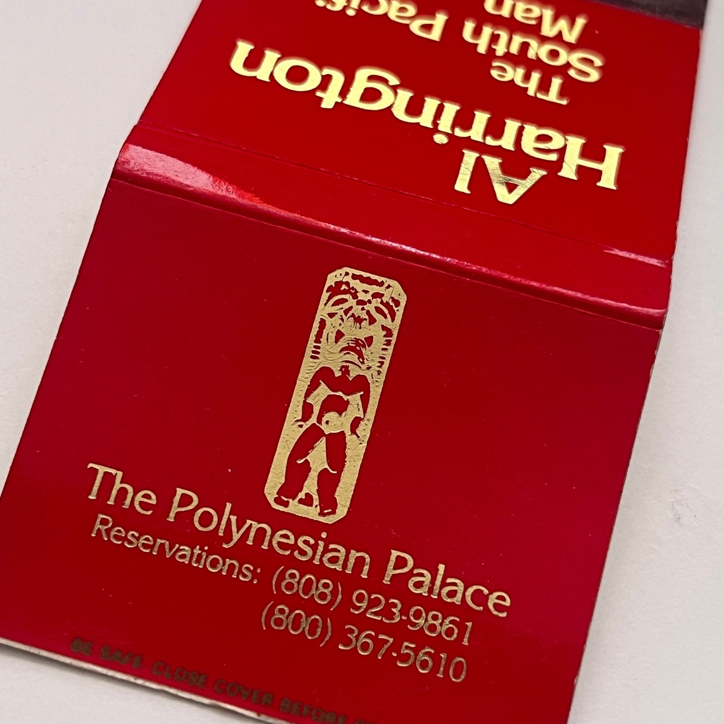The Polynesian Palace Al Harrington South Pacific Man Matchbook Cover TB8-MB-5
