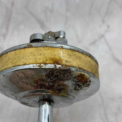 Vintage Maltese Chrome Atomic UFO Large Table Lighter TL11