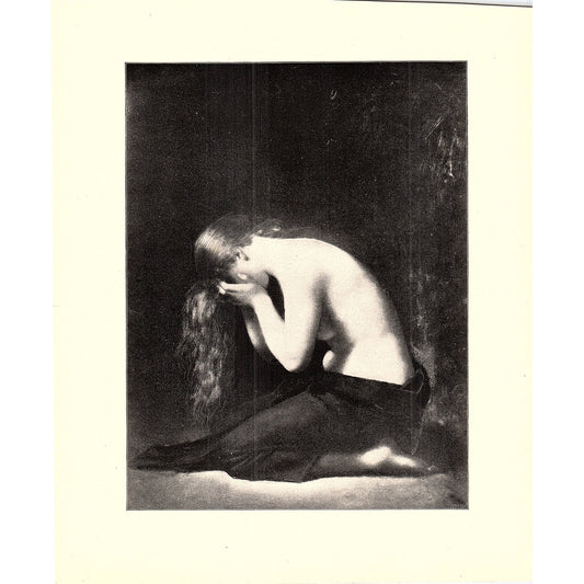 The Repentant Magdalen - Jean Jacques Henner - 1898 Litho Art Print D19