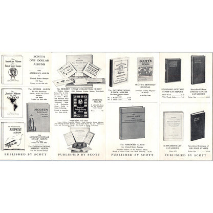 Vintage Scott Stamp & Coin Co Fold Out Price List Brochure AF7-E3