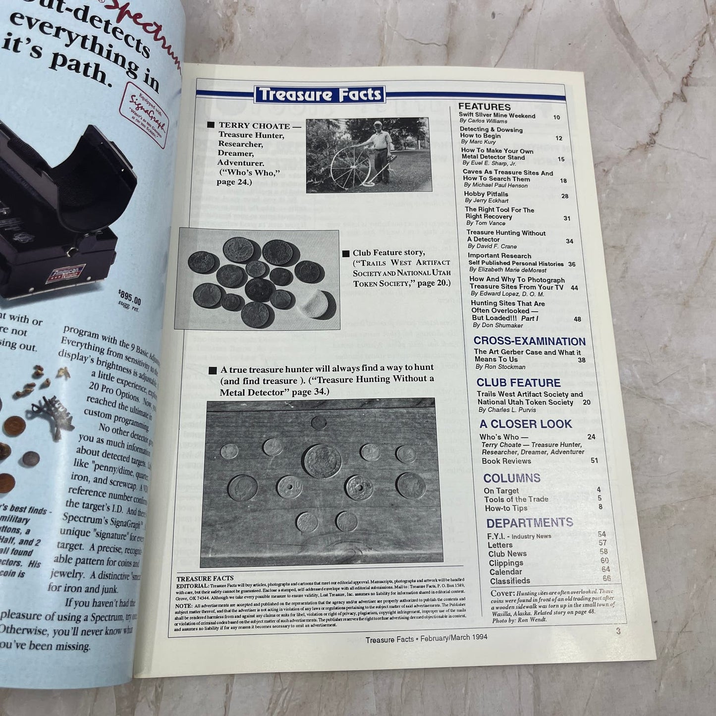 1994 Feb/Mar - Treasure Facts Magazine - Treasure Hunting Metal Detecting M17