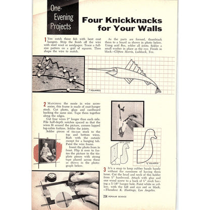 One-Evening Projects - Four Knickknacks For Your Walls 2-Page 1955 Article AG1-4
