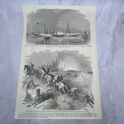 Civilian Refuge in Kretzer Mansion at Battle of Antietam 1890s Engraving V14-6