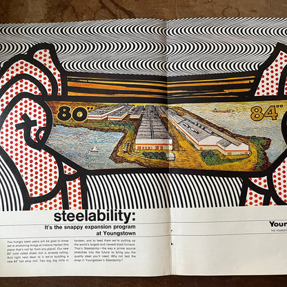 Youngstown Sheet and Tube Co Steel Pop Art OH Fold Out 1967 Ad AG1-16