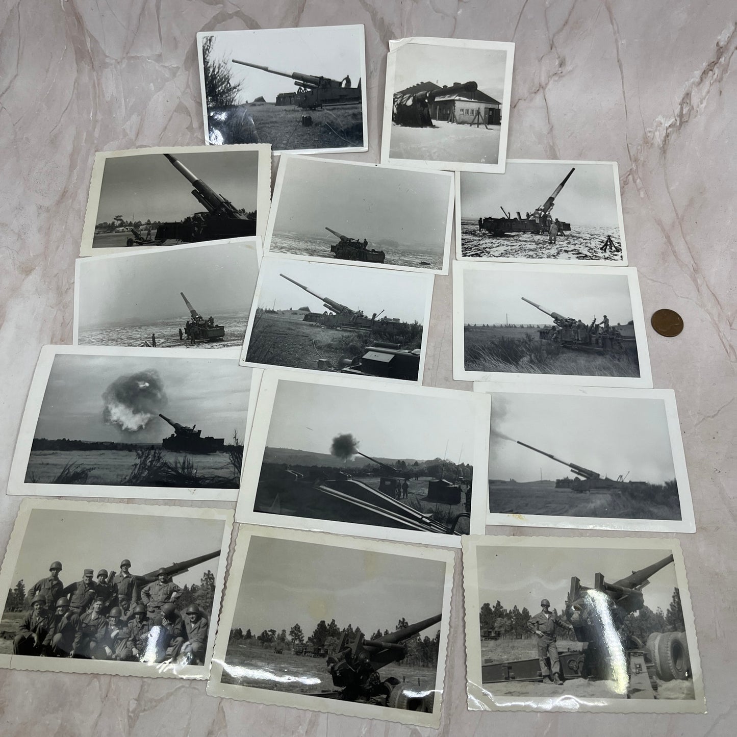 Lot of 14 Original 280mm Artillery Photos Postwar Germany c1954 Army TG7-AP2