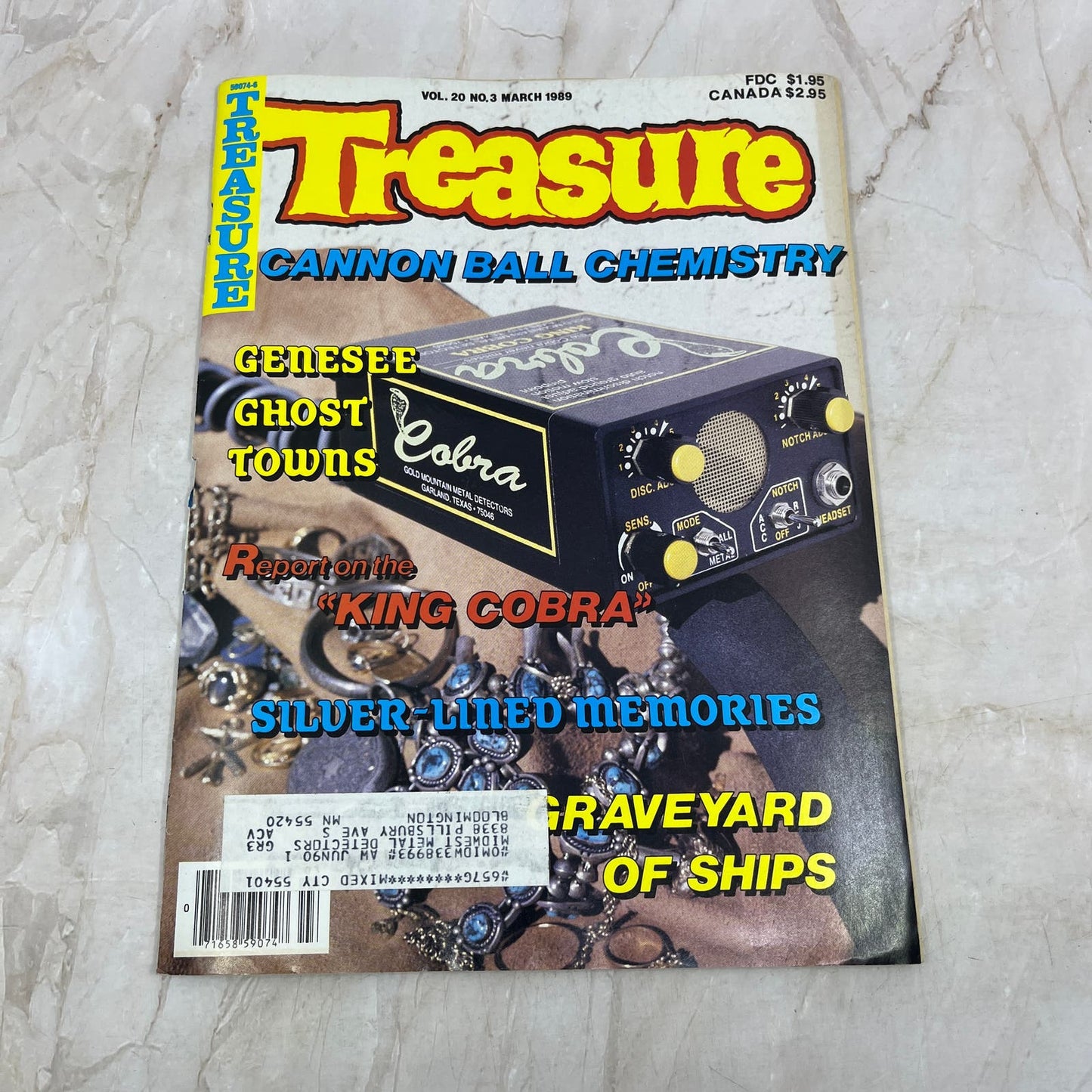 1989 March - Treasure Magazine - Treasure Hunting Prospecting Metal Detector M16