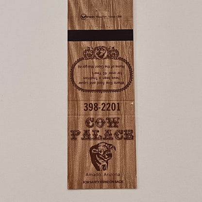 Cow Palace Amado Arizona Vintage Matchbook Cover MB59-3