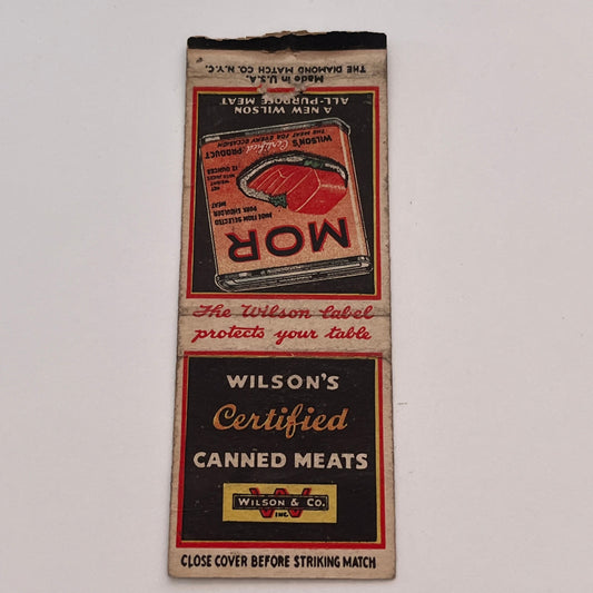 Wilson's Canned Meats MOR Vintage Matchbook Cover TB6-MB2-3