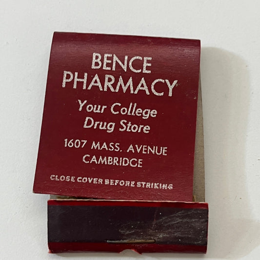 Bence Pharmacy Cambridge MA Vintage Matchbook Cover TB6-MB1-3