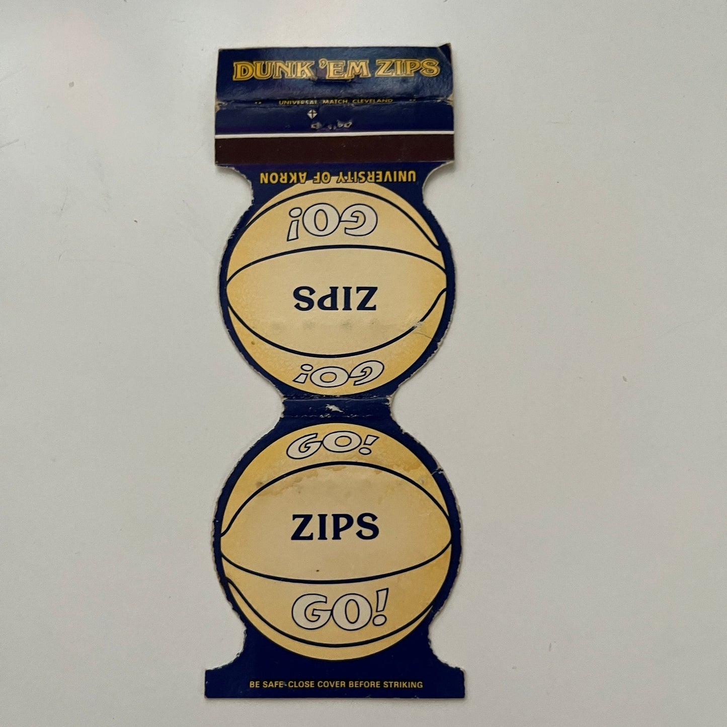 University of Akron Zips Basketball 1979-80 Schedule Matchbook Cover MM6-6