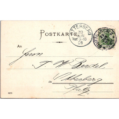 Simon Berg Tuch & Buxkin Stuttgart Otterburg 1905 German Reich Postcard P5-11