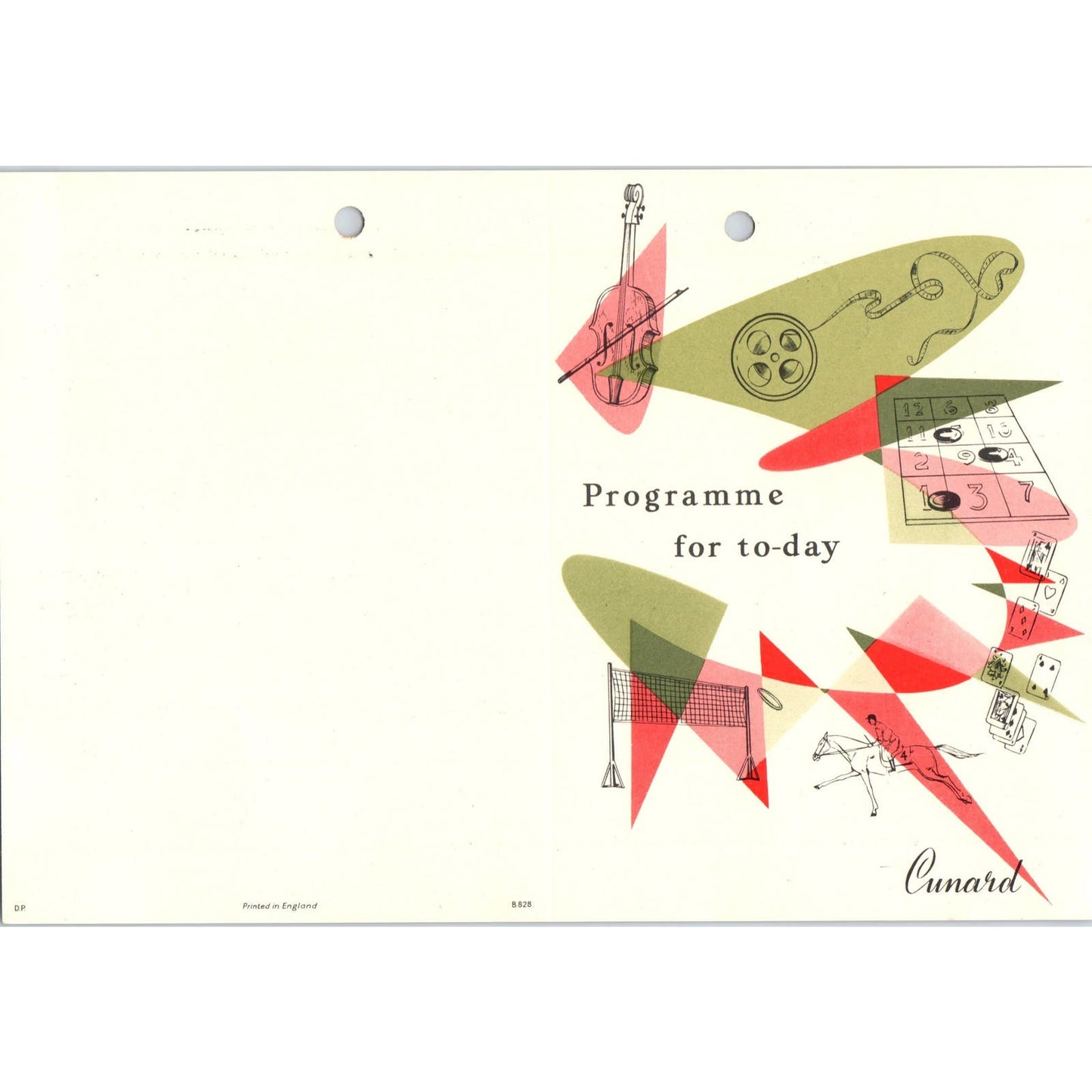 1956 Feb 10th RMS Mauretania Cunard Line Program Capt. C.S. Williams AB9
