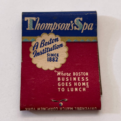 Thompson's Spa Boston MA Vintage Matchbook Cover TB8-MB3-10