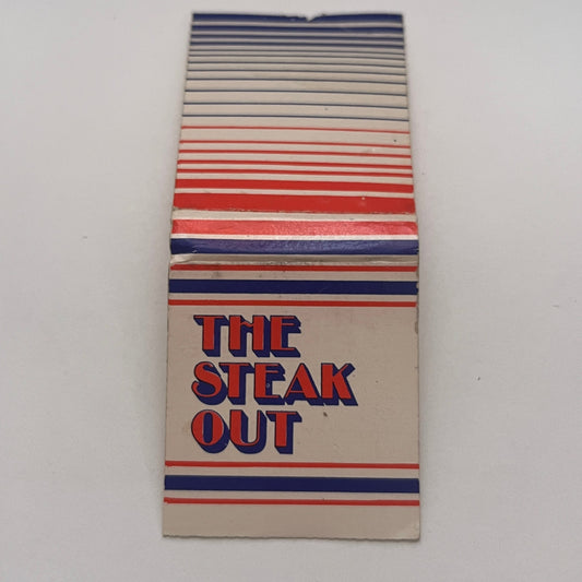 The Steak Out Restaurant and Lounge Vernon CT Vintage Matchbook Cover TB8-MB2-2