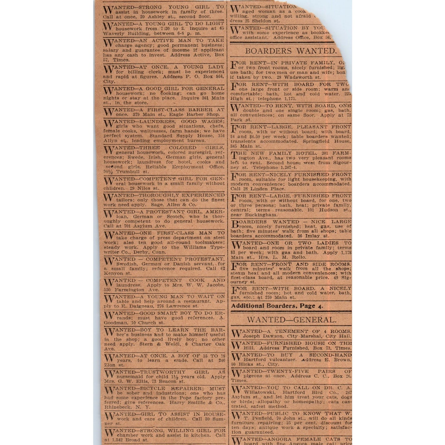 W.W. Walker Boston Branch Grocery Hartford 1901 Newspaper Ad AD8-H1