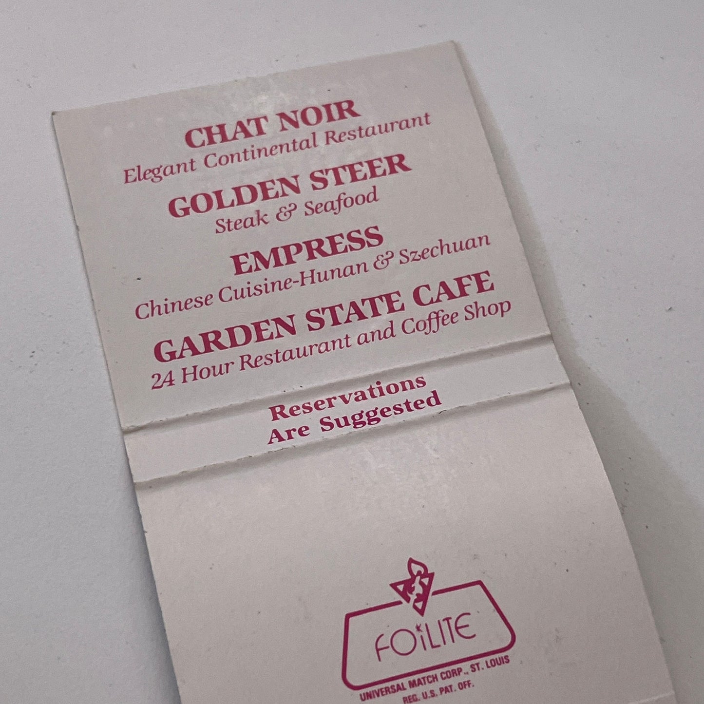 Atlantis Casino Hotel 2500 Boardwalk Atlantic City NJ Matchbook Cover TB6-MB1-9