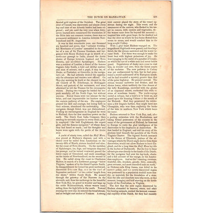 Dutch on the Manhattan Henry Hudson NY - 11 Pages 1854 Article I19