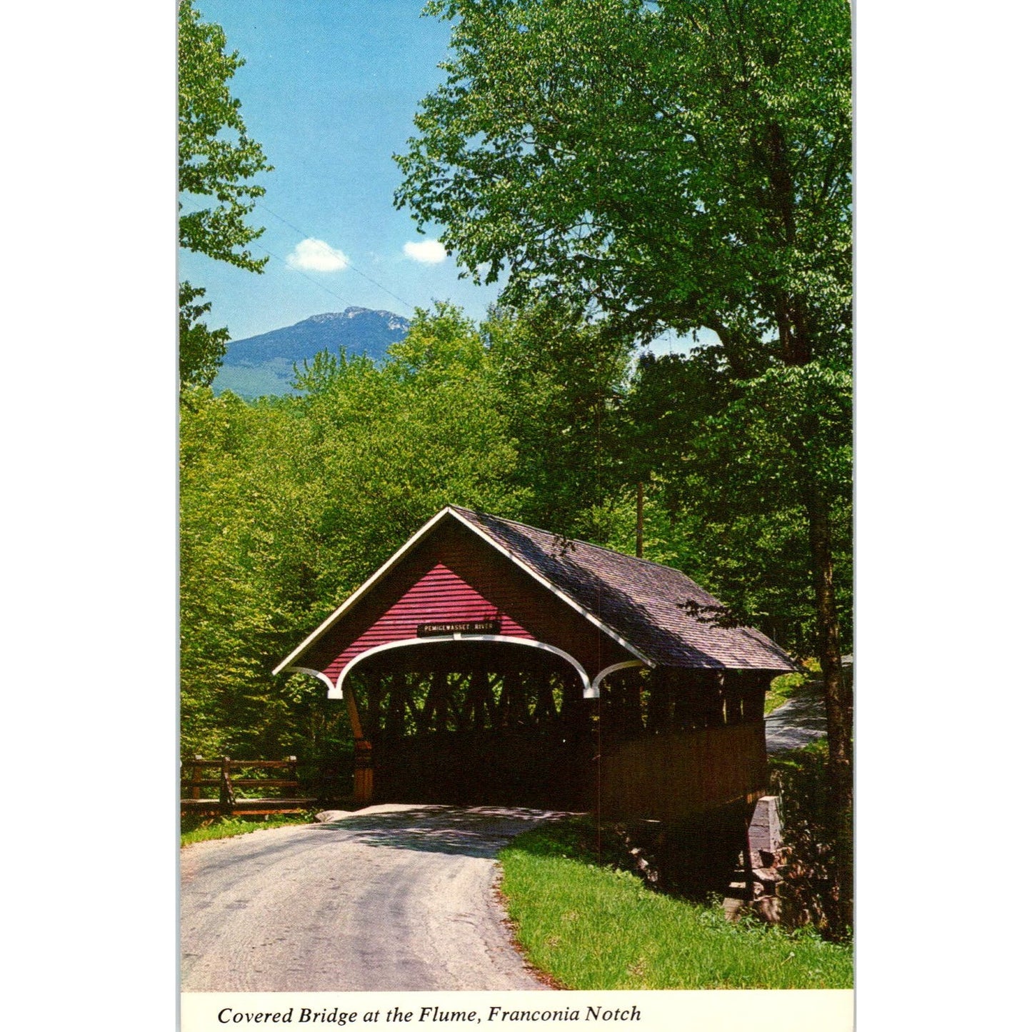Covered Bridge at the Flume Franconia Notch NH Covered Bridge Postcard PC4