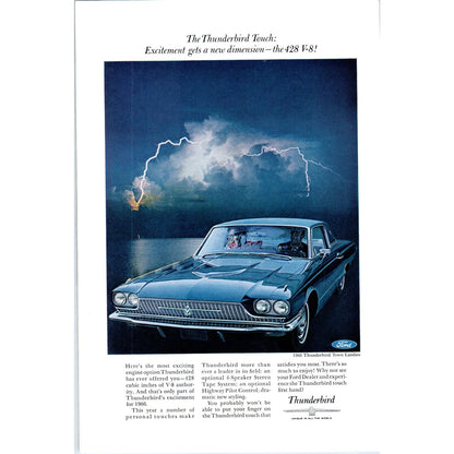 1966 Ford Thunderbird Town Landau Automobile Car - Vintage Magazine Ad D20