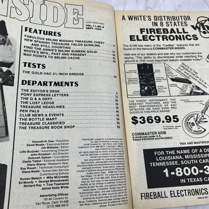 1980 Sept - Treasure Magazine - Treasure Hunting Metal Detecting Gold Coins M10