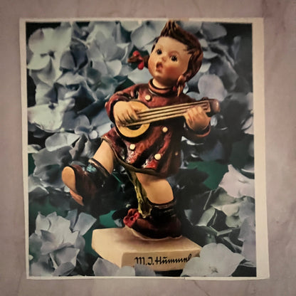 Hummel Happiness Boy Playing Lute 8x9" Art Print V23
